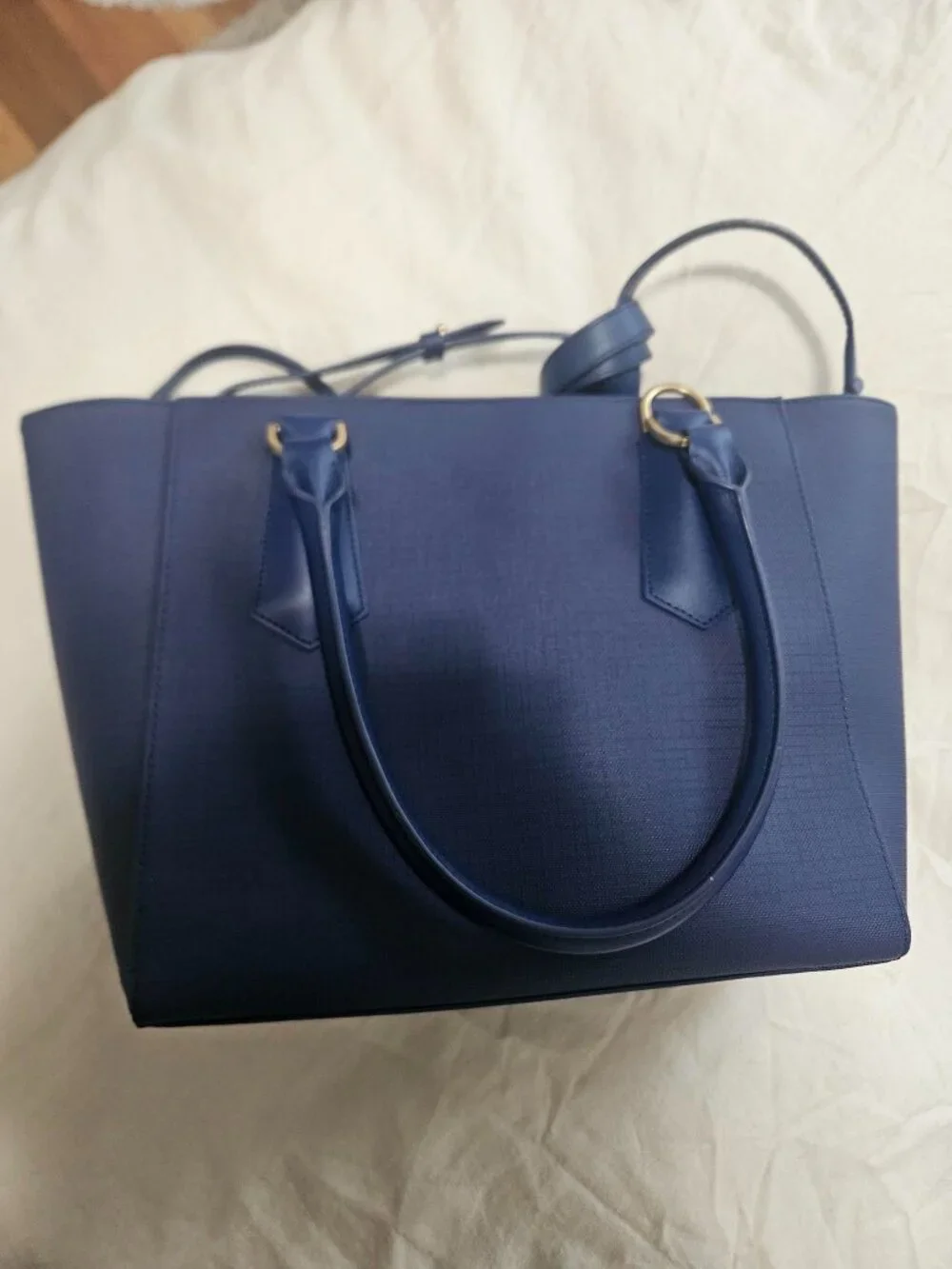 Dagne Dover Blue Structured Satchel / Work Bag